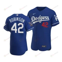 Men Los Angeles Dodgers Jackie Robinson 42 Jackie Robinson Day Away Jersey Royal