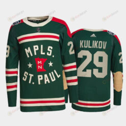 Men Minnesota Wild Dmitry Kulikov 29 2022 Winter Classic Green Jersey Jersey