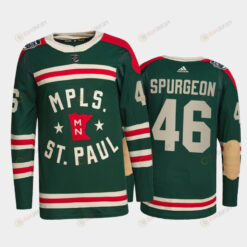 Men Minnesota Wild Jared Spurgeon 46 2022 Winter Classic Green Jersey Jersey