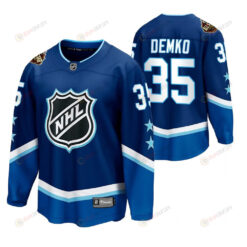 Men Thatcher Demko Canucks Blue 2022 All-Star 35 Jersey Western Conference Jersey