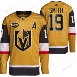 Men Vegas Golden Knights 19 Reilly Smith Primegreen Gold Jersey 2023 All-Star Jersey