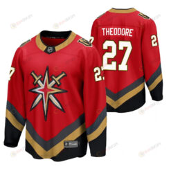 Men Vegas Golden Knights 27 Shea Theodore 2023 Special Edition Red Jersey Jersey