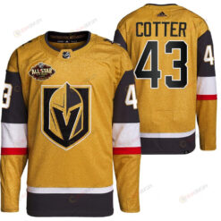 Men Vegas Golden Knights 43 Paul Cotter Primegreen Gold Jersey 2023 All-Star Jersey