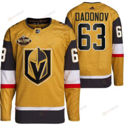 Men Vegas Golden Knights 63 Evgenii Dadonov Primegreen Gold Jersey 2023 All-Star Jersey