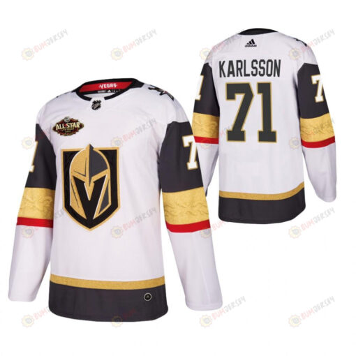 Men Vegas Golden Knights 71 William Karlsson 2023 All-Star White Jersey Away Jersey