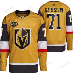 Men Vegas Golden Knights 71 William Karlsson Primegreen Gold Jersey 2023 All-Star Jersey