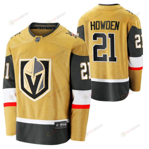 Men Vegas Golden Knights Brett Howden 21 2023 Jersey Gold Alternate Jersey