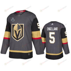 Men Vegas Golden Knights Deryk Engelland 5 Home Gray Jersey Jersey