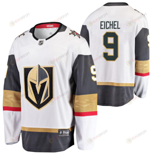 Men Vegas Golden Knights Jack Eichel 9 Jersey White Away 2023 Trade Jersey Jersey