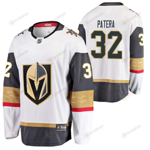 Men Vegas Golden Knights Jiri Patera 32 Away Breakaway Player White Jersey Jersey