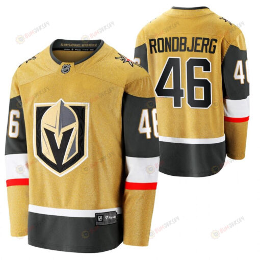 Men Vegas Golden Knights Jonas Rondbjerg 46 2023 Home Player Gold Jersey Jersey