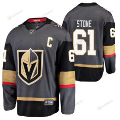 Men Vegas Golden Knights Mark Stone 61 Jersey Black Home 2023 Captain Jersey Jersey