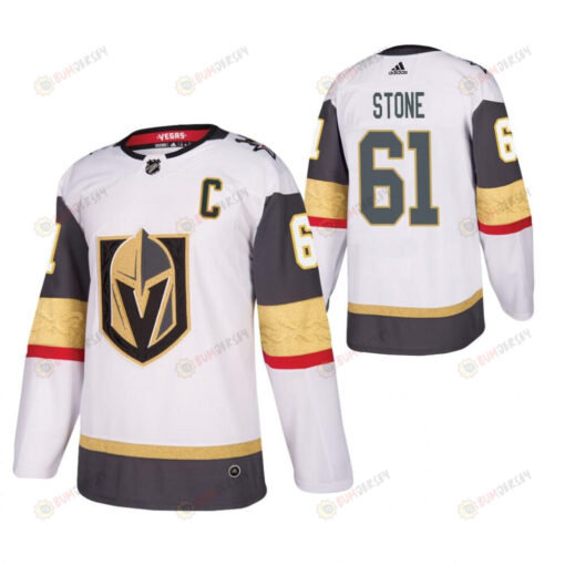 Men Vegas Golden Knights Mark Stone White 2023 Captain Jersey Jersey