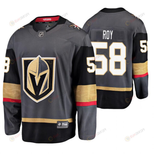 Men Vegas Golden Knights Nicolas Roy 58 Jersey Men Home Breakaway Player Jersey