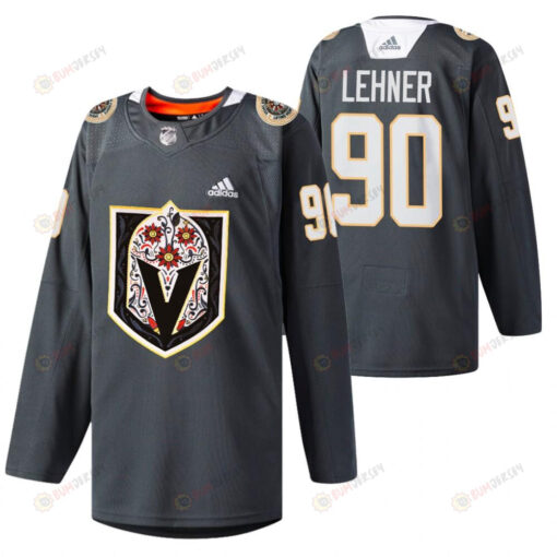 Men Vegas Golden Knights Robin Lehner 90 Gray 2023 Latino Heritage Night Special Jersey Jersey