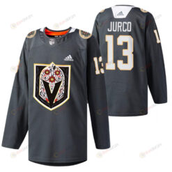 Men Vegas Golden Knights Tomas Jurco 13 Gray 2023 Latino Heritage Night Special Jersey Jersey