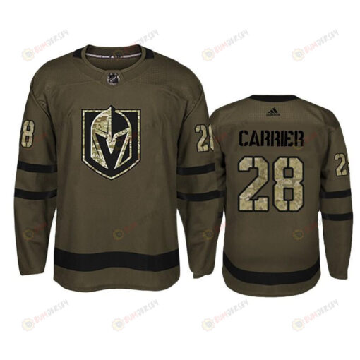 Men Vegas Golden Knights William Carrier 28 Military Camo Jersey Jersey