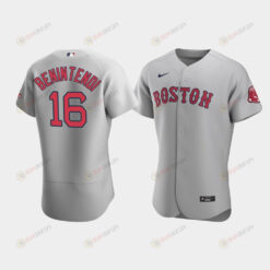 Men's Boston Red Sox 16 Andrew Benintendi Gray Road Jersey Jersey