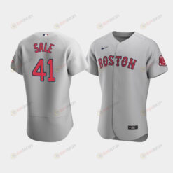 Men's Boston Red Sox 41 Chris Sale Gray Road Jersey Jersey