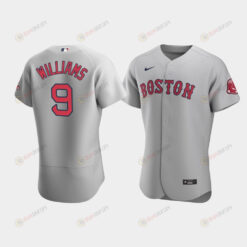 Men's Boston Red Sox 9 Ted Williams Gray Road Jersey Jersey