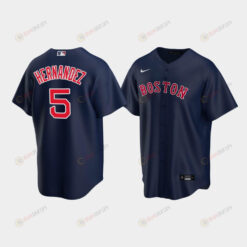 Men's Boston Red Sox Enrique Hernandez 5 Navy Alternate Jersey Jersey