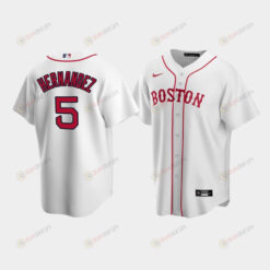 Men's Boston Red Sox Enrique Hernandez 5 White Alternate Jersey Jersey