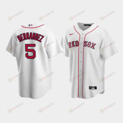 Men's Boston Red Sox Enrique Hernandez 5 White Home Jersey Jersey