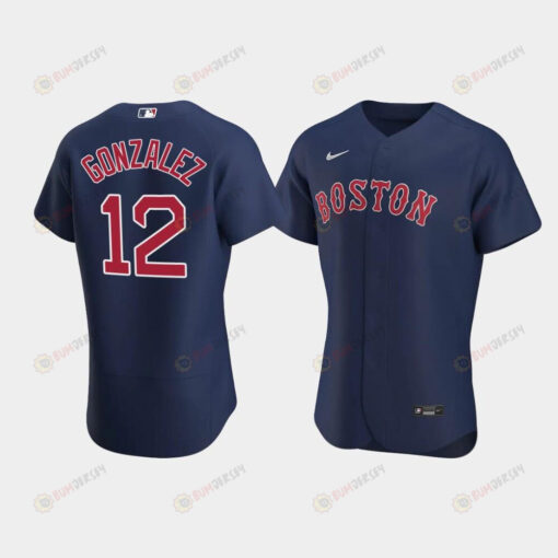 Men's Boston Red Sox Marwin Gonzalez 12 Navy Alternate Jersey Jersey