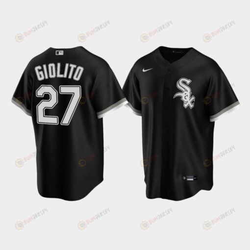 Men's Chicago White Sox 27 Lucas Giolito Black Alternate Jersey Jersey