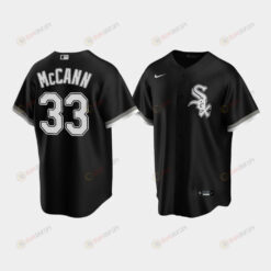 Men's Chicago White Sox 33 James McCann Black Alternate Jersey Jersey