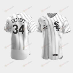 Men's Chicago White Sox 34 Garrett Crochet White Home Jersey Jersey