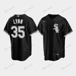 Men's Chicago White Sox 35 Lance Lynn Black Trade Alternate Jersey Jersey