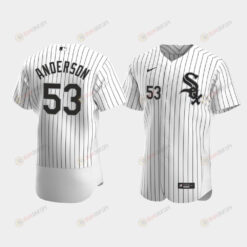 Men's Chicago White Sox 53 Drew Anderson White Home Jersey Jersey