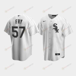 Men's Chicago White Sox 57 Jace Fry White Home Jersey Jersey