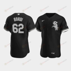 Men's Chicago White Sox 62 Zack Burdi Black Alternate Jersey Jersey