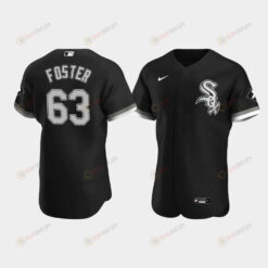 Men's Chicago White Sox 63 Matt Foster Black Alternate Jersey Jersey