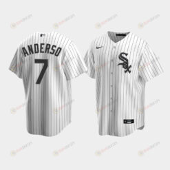 Men's Chicago White Sox 7 Tim Anderson White Home Jersey Jersey