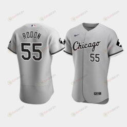 Men's Chicago White Sox Carlos Rodon 55 Gray MR Patch Player Jersey Jersey