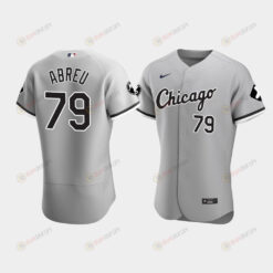 Men's Chicago White Sox Jose Abreu 79 Gray MR Patch Player Jersey Jersey