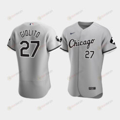 Men's Chicago White Sox Lucas Giolito 27 Gray MR Patch Player Jersey Jersey