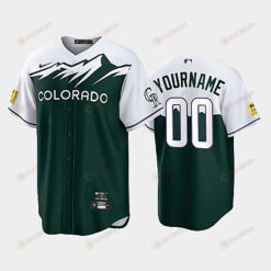 Men's Colorado Rockies 00 Custom 2022-23 City Connect Green Jersey