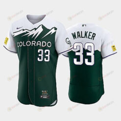 Men's Colorado Rockies 33 Larry Walker 2022-23 City Connect Green Jersey