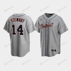 Men's Detroit Tigers 14 Christin Stewart Gray Road Jersey Jersey