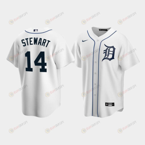 Men's Detroit Tigers 14 Christin Stewart White Home Jersey Jersey