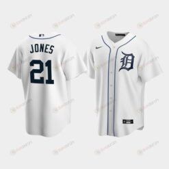 Men's Detroit Tigers 21 JaCoby Jones White Home Jersey Jersey