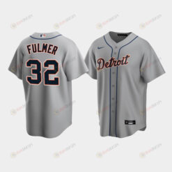 Men's Detroit Tigers 32 Michael Fulmer Gray Road Jersey Jersey