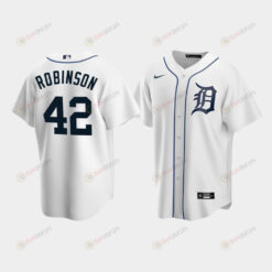 Men's Detroit Tigers 42 Jackie Robinson White Home Jersey Jersey