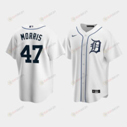Men's Detroit Tigers 47 Jack Morris White Home Jersey Jersey