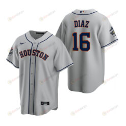 Men's Houston Astros Aledmys Diaz 16 Gray 2022-23 World Series Jersey