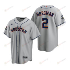 Men's Houston Astros Alex Bregman 2 Gray 2022-23 World Series Jersey